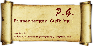 Pissenberger György névjegykártya